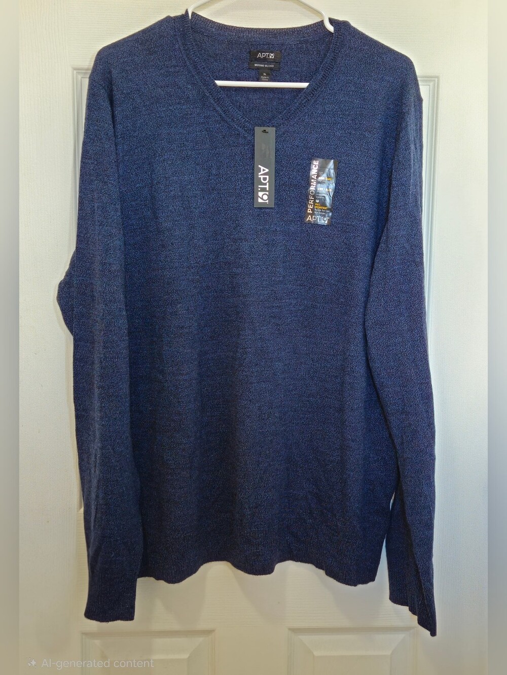 NWT Apt. 9 Men's Dark Navy V-Neck Sweater